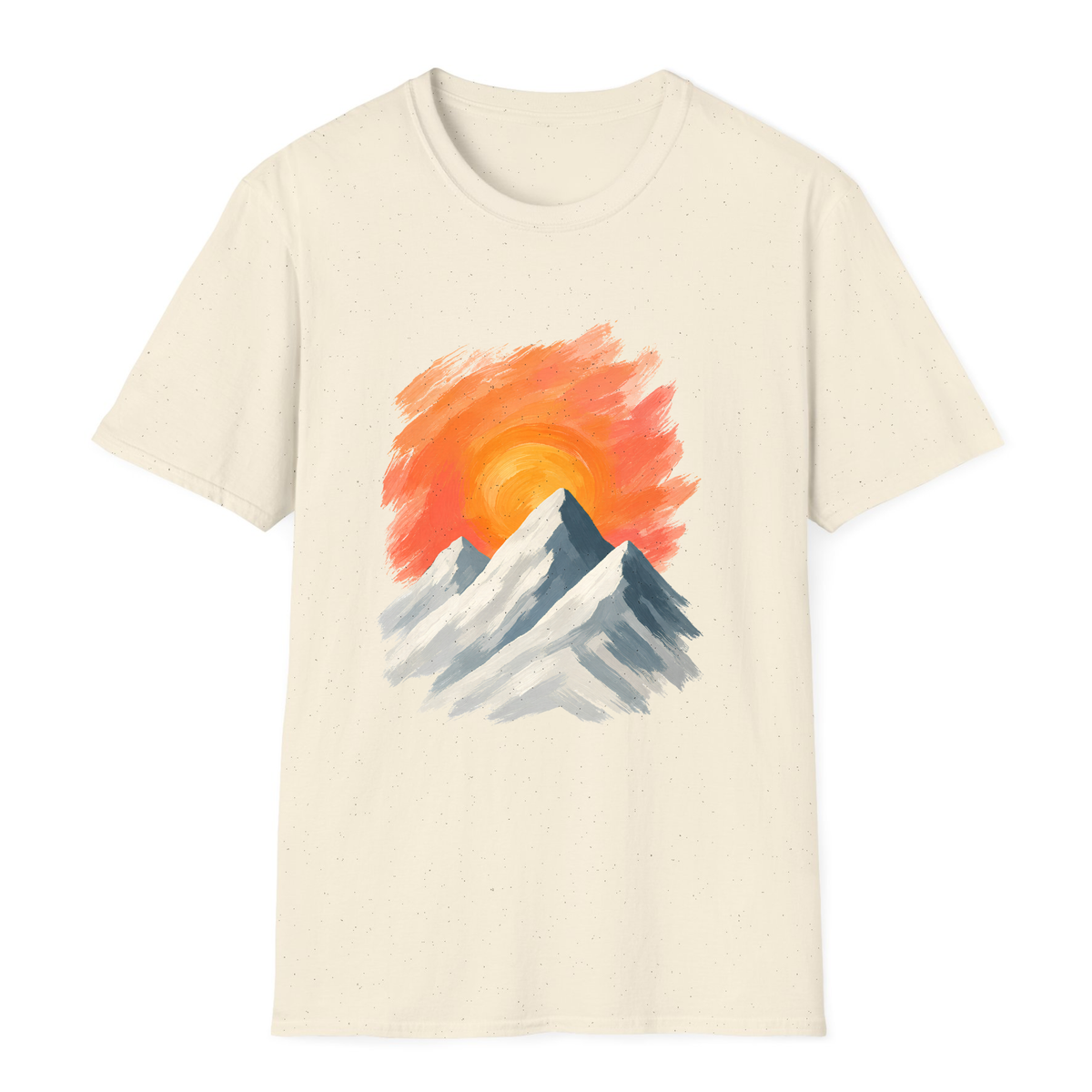 Sunrise Over Peaks T-Shirt - Natural - front