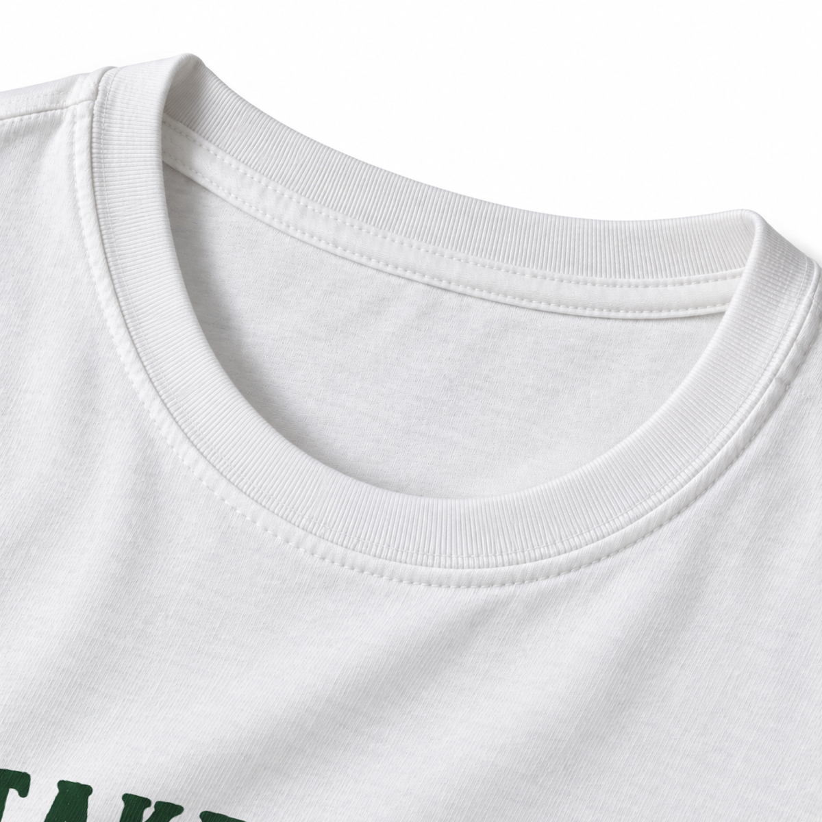 Take the Long Way T-Shirt - White - collar close-up