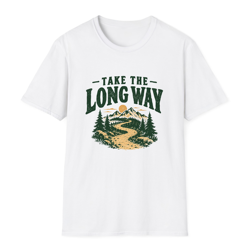 Take the Long Way T-Shirt - White - front