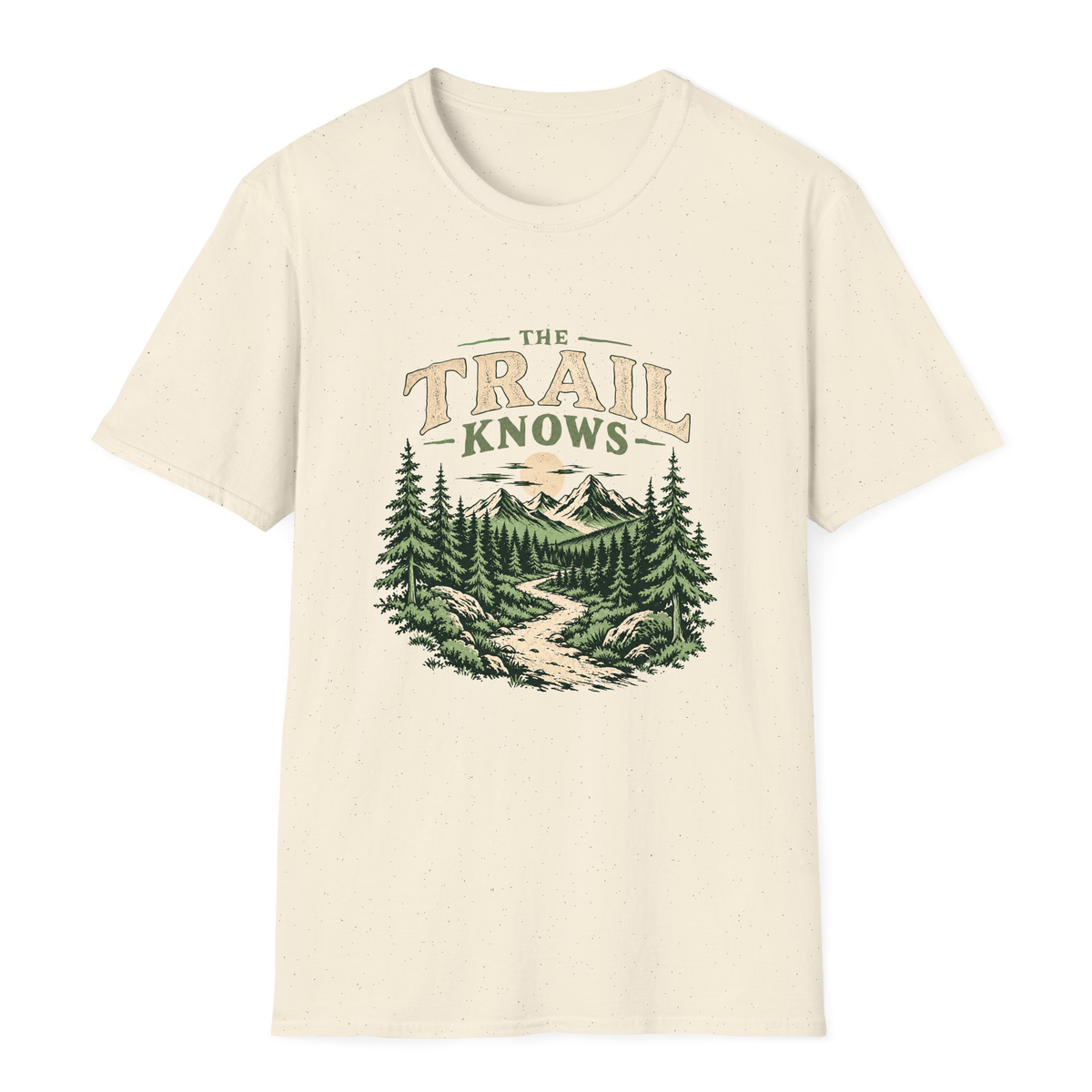 The Trail Knows T-Shirt - Natural - front
