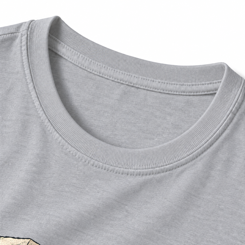 Trail Map T-Shirt - Sport Grey - collar close-up