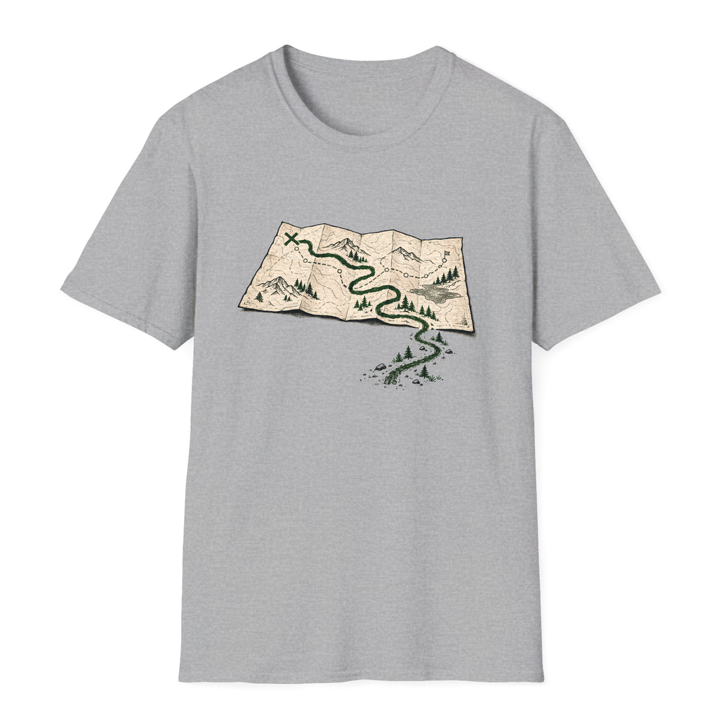 Trail Map T-Shirt - Sport Grey - front