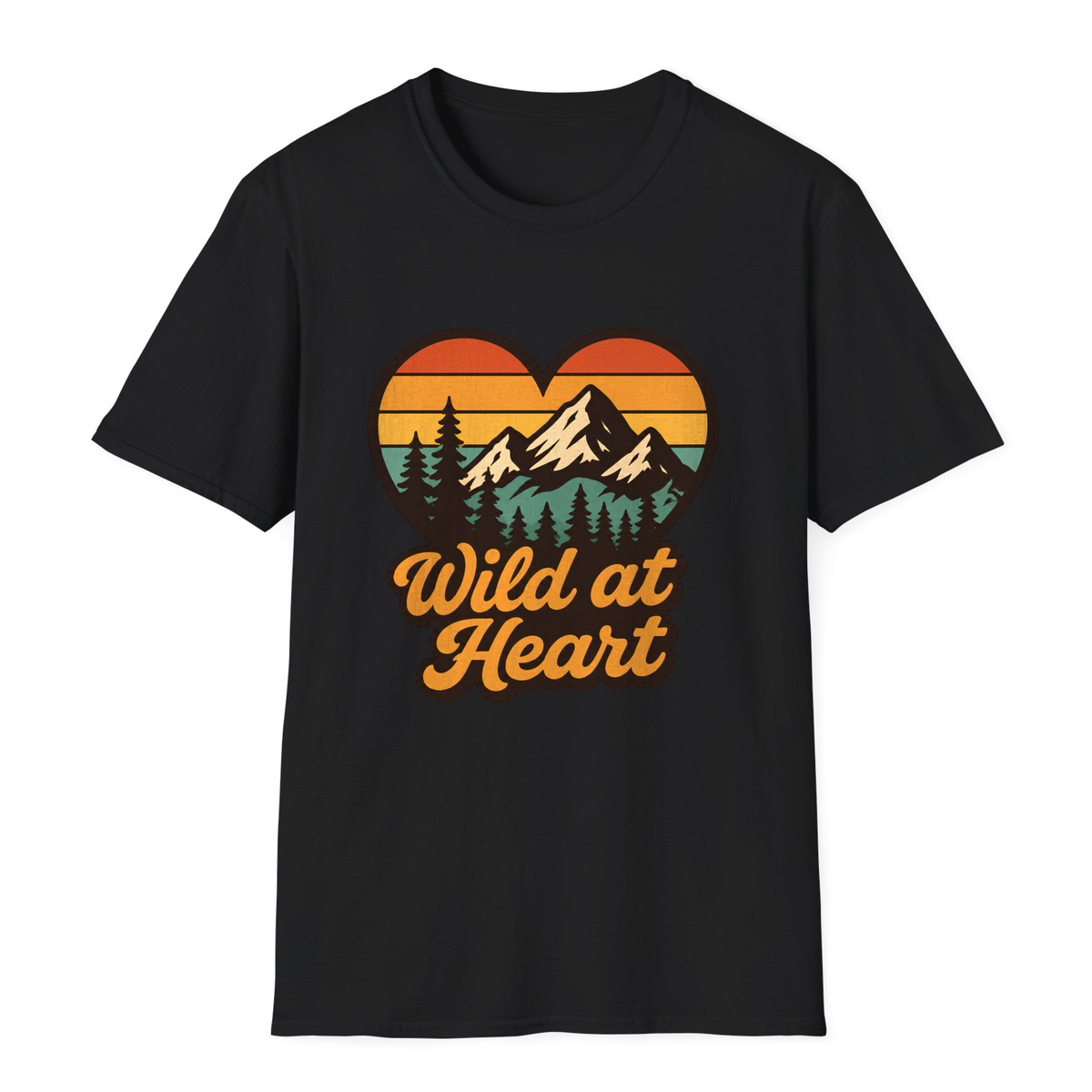 Wild At Heart T-Shirt - Black - front