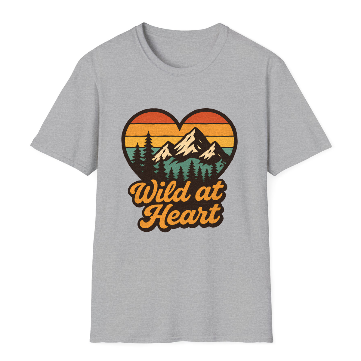 Wild At Heart T-Shirt - Sport Grey - front