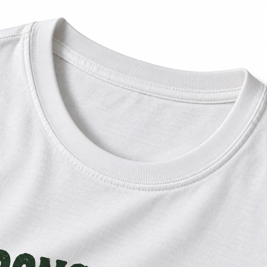 Wrong Turn Right Place T-Shirt - White - collar close-up